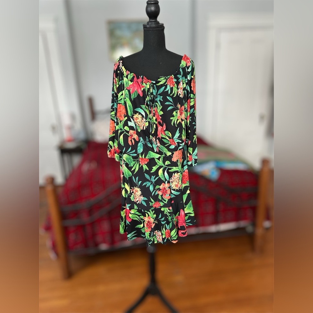Floral Off-Shoulder Dress Size XL